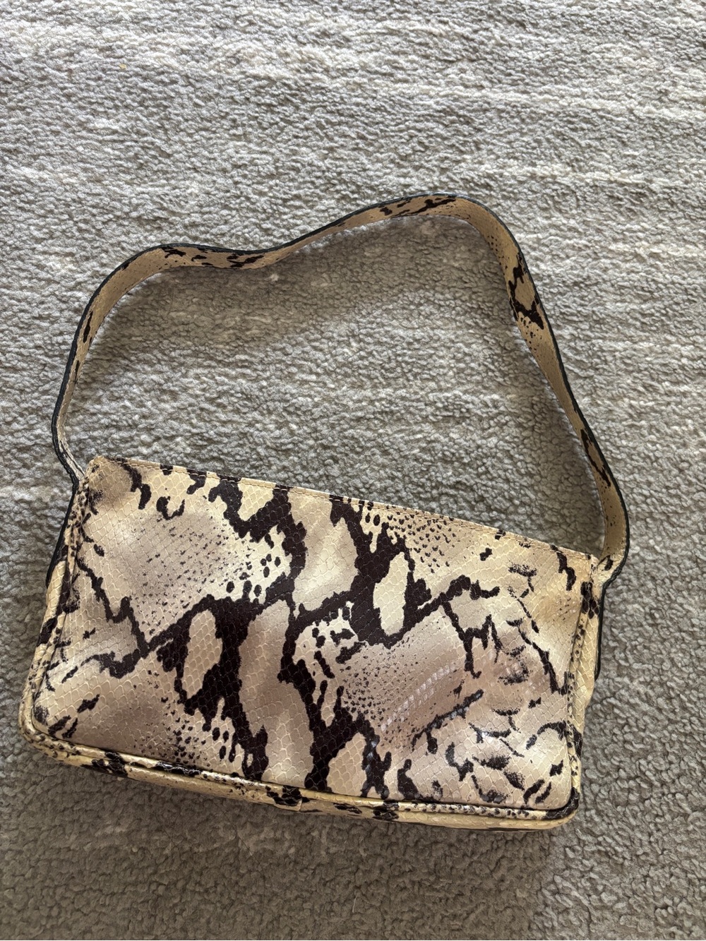 Vintage Y2K Snakeskin Shoulder Bag | Made in Italy